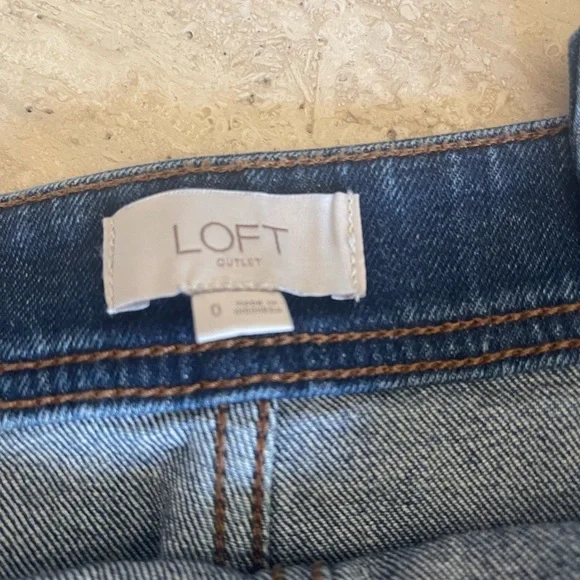 Loft Outlet Button Denim Mini Skirt - Picture 3 of 3